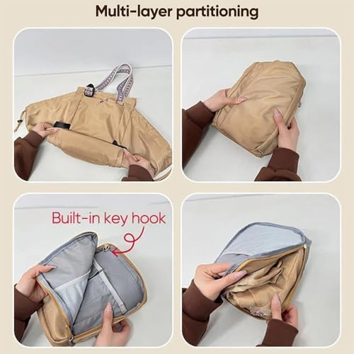 Image of Everyday Bag Tote for Women Large Capacity with 15 Compartments Travel Work Shoulder Bag Convertible Diaper Backpack Organizer Water-Resistant Lay-Flat Hospital Essentials for Teacher Work Daily Use