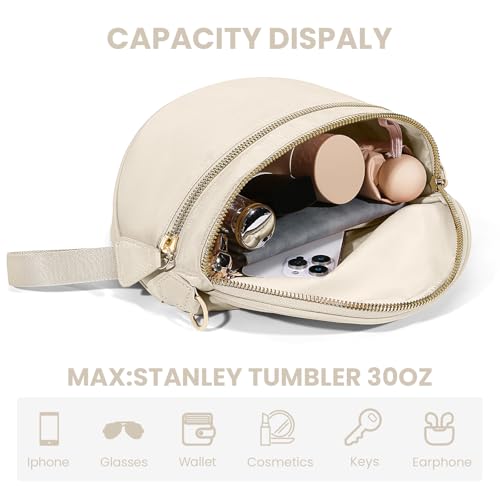 Image of hibear Checkered Crossbody Bag Spacious Bum Bags for Women Nylon Crossbody Fanny Packs Checkered Purse Belt Wallet