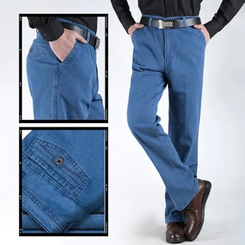 Men's High Waist Straight Fit Jeans,Jettjeans - Men's High Waist Retroslim Fit Straight Leg Jean4