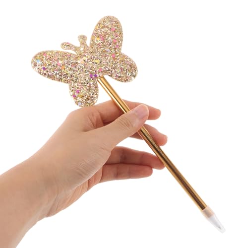 Cabilock 6 bolígrafos gel mariposa con purpurina miniatura 4