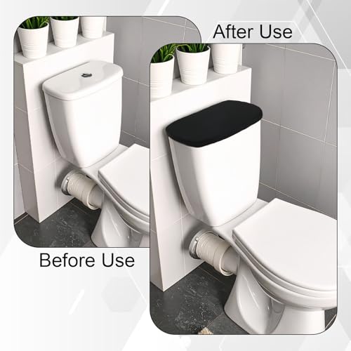 4 PCS Toilet Tank Lid Cover, Washable Universal Toilet Cover Set with Elastic Bottom Soft and Absorbent Fabric Top Covers for Bathroom Decor Accessories of Toilets Tank Lid Replacement (Multicolor) - Thumbnail 6