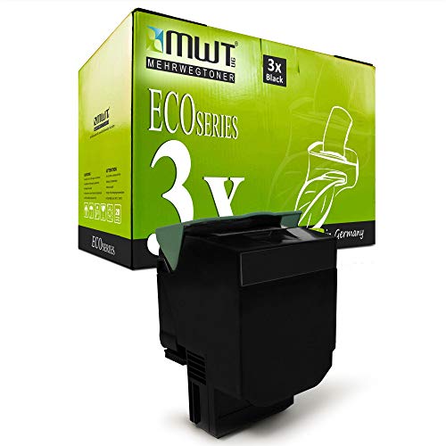 Toner noir Lexmark C540 C543 C544 MWT, lot de 3 cartouches parfaites pour le télétravail et le bureau