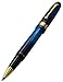 Xezo Phantom Stardust Fine Rollerball Brass Pen, Individually Numbered, Screw-On Cap, 18-Karat Gold Plated (Phantom 500 Star Dust R), Blue, Gold, Black