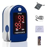 Fingertip Pulse Oximeter Heart Rate Monitor Blood Oxygen Saturation SpO2 Sensor...