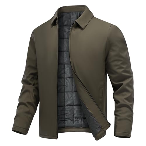 Allthemen Blouson Epaisse Homme Veste Jacket Business Bomber Manteau Hiver