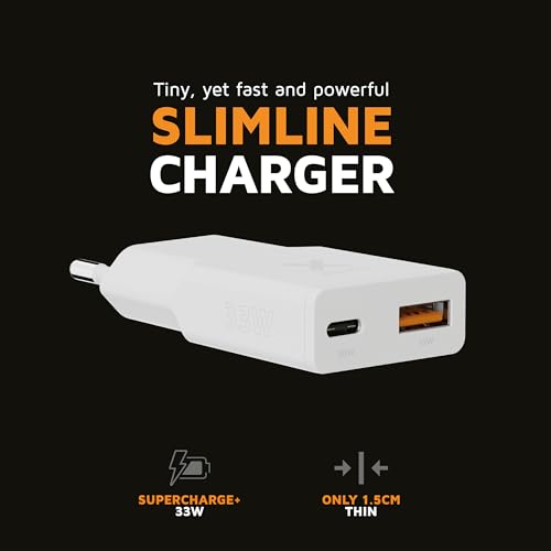 Cargador de 33 vatios Xtorm Go2 Slimline blanco con diseño ultra compacto 2
