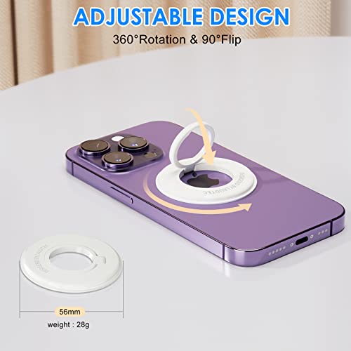 Laudtec Magnetic Phone Ring Holder For Magsafe,Magnetic Finger Phone Grip Compatible With Wireless Charging,Adjustable Kickstand/Stand For All Phones And Tablets Compatible With Magnetic Car Mount #TOP4