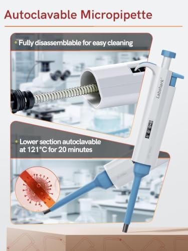100-1000μL Micropipette, Single Channel Pipette, 5μl Increment — 사진 3