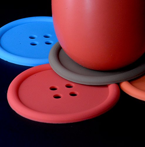 Untersetzer [Cute As A Button/Porzellanperlen] Silikon hitzebeständig/Rutschfest Untersetzer für Kaffee, Tee und andere heiße oder kalte Getränke Cover