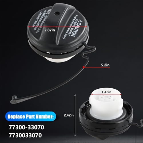 KPALAG Fuel Tank Gas Cap Replacement Compatible with Lexus ES300 ES330 GS350 GS430 GX470 RX330/ Toyota Avalon 4Runner Camry Corolla Highlander Sequoia Sienna Tacoma Tundra Replace#: 77300-33070