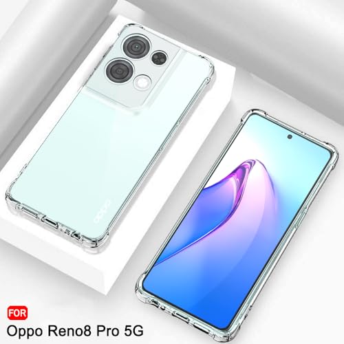 Image of TheGiftKart Transparent Crystal Clear Back Cover Case for Oppo Reno 8 Pro 5G | Shockproof Soft TPU Case | Cushioned Edges for Ultimate Protection Back Cover Case for Oppo Reno 8 Pro (TPU, Transparent)