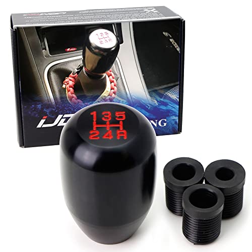 Ijdmtoy Jdm Style 5-Speed Manual Shift Knob Compatible With Acura Honda Toyota Lexus Scion Mazda Mitsubishi Nissan Infiniti, Etc (Black) #TOP26