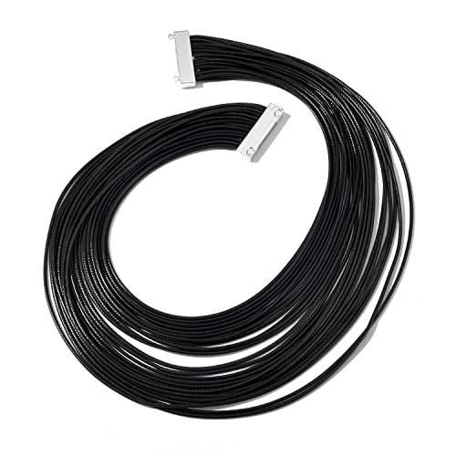 Mjuly Women Multi Layer Chunky Bib Necklace Magnetic Clasp Wax Line Choker Statement Jewelry(Black) thumb #3