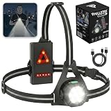 Pullstra Lampe Pectorale Running Rechargeable USB-C – Lampe Course à Pied...