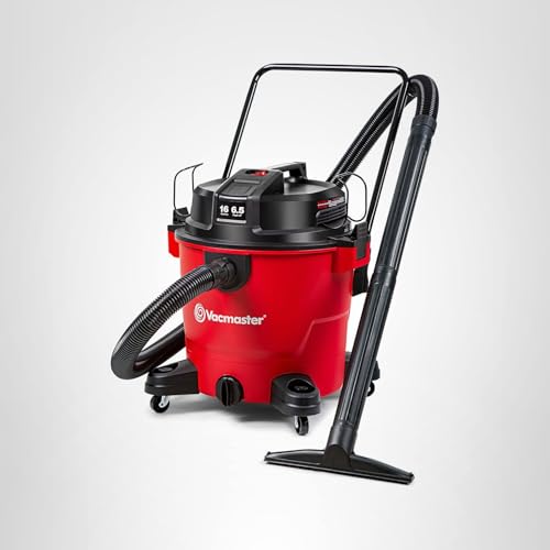 Vacmaster 16-Gallon 6.5 Peak HP&dagger; Wet/Dry Vacuum &ndash; VJH1612PF 1101, Red