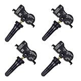 YUANCHINB TPMS Sensors 4-Pack 433MHz Pre-Programmed Tire Pressure Sensor Compatible with Chrysler 200 Jeep Compass Grand Cherokee Dodge Dart Fiat Replace OE# 68313387AC 68193586AC 68252493AB