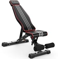 YOLEO Adjustable Weight Bench 375KG – Extended 82cm Backrest for Tall Users, 3-Second Foldable Workout Bench for Home Gym, Decline/Flat/Incline Bench Press, 90 Positions