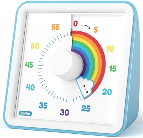 LIORQUE 60 Minute Visual Timer for Kids, Visual Countdown Timer Clock ...