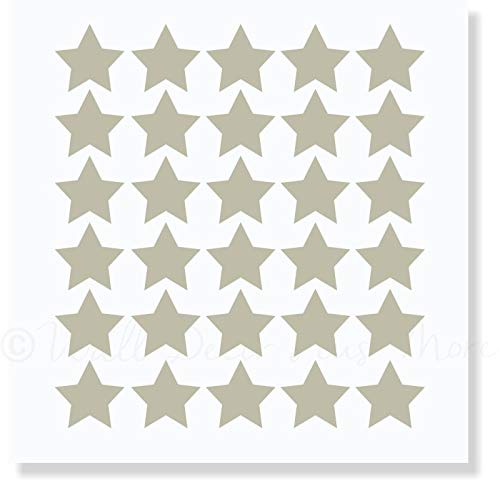 Star Wall Vinyl Stickers For Home Décor 2Inch 30Pc Peel-N-Stick - Warm Grey #TOP18