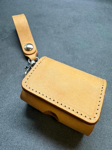 Spring Hiker Case for Airpods Pro 第1 / 2 / 3 世代対応 - イタリアンレザー 本革ケース 全面保護カバー (NaturaleV2)