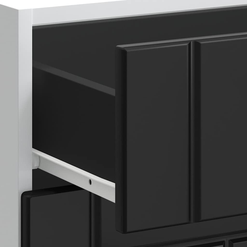 vidaXL Mobiletto da Cucina Lucca Nero in Legno ingegnerizzato
