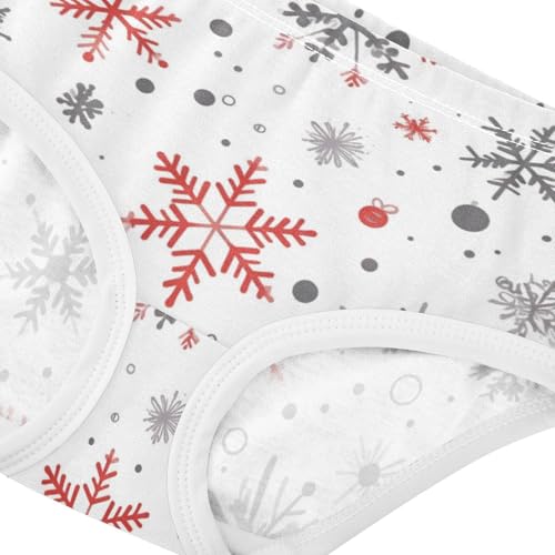 Christmas Snowflake 1-piecing Hip Design Girls' Panties Briefs Underwear for Toddler in Sizes 2T,3T, 4T, 5T, 6Y and 8Y4