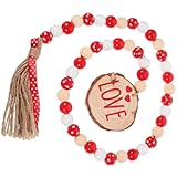 Guirlande de perles en bois pour la saint-valentin : ornez votre intérieur de cette guirlande de perles en bois et créez une ambiance joyeuse