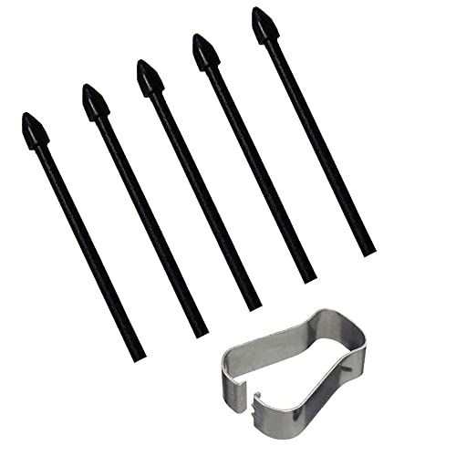 S Pen Replacement Tips for Samsung Galaxy Tab S8 Ultra / Tab S7 / S7+ / S7 FE / Tab S6 / S6 Lite / Galaxy Note 10 / Note10+ Plus / Note 20 / Note 20 Ultra 5G Stylus Tips + Metal Clip (Black)