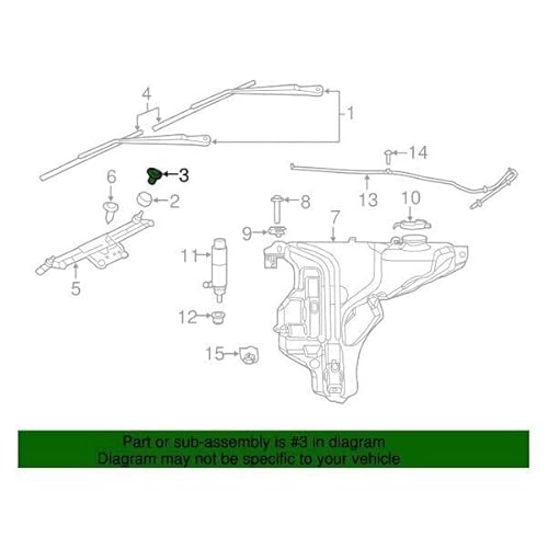 Mopar 68086669AA CAP WIPER ARM