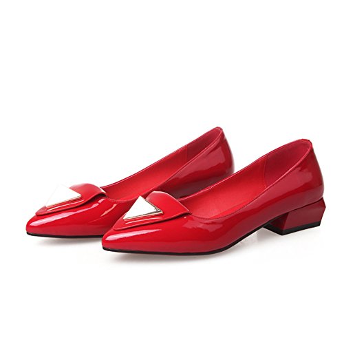 Chaussures plates cuir rouge pointu : fini les pieds fatigués en ville