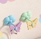 1 pc New Butterfly Cable Organizer Multifunctional Wire Holder Desktop Cord Storage Rack for Phone Charging Cable Computer Line Home Bedroom Living Room Organization(Pink)