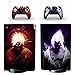 Produktbild TANMii Anime Aufkleber Skin Für PS5 Disk Edition Konsole Und 2 Controller Vinyl Cover Skins Wraps, Blasenfrei, Langlebig, Kratzfest 45061