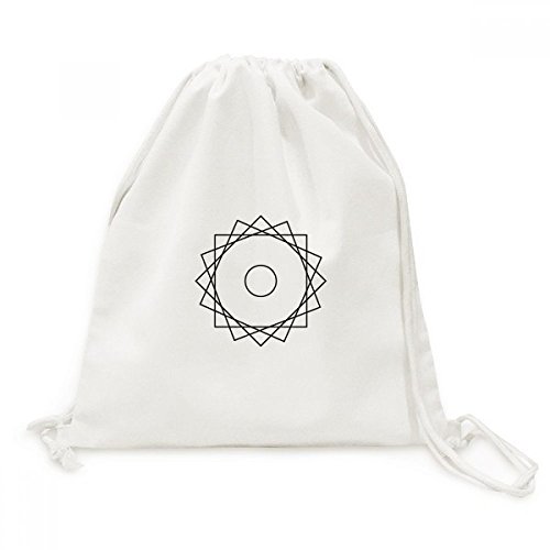 Sac à cordon en toile géométrique DIYthinker pour voyage et sport