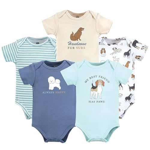 Image of Hudson Baby Unisex Baby Cotton Bodysuits 5-pack
