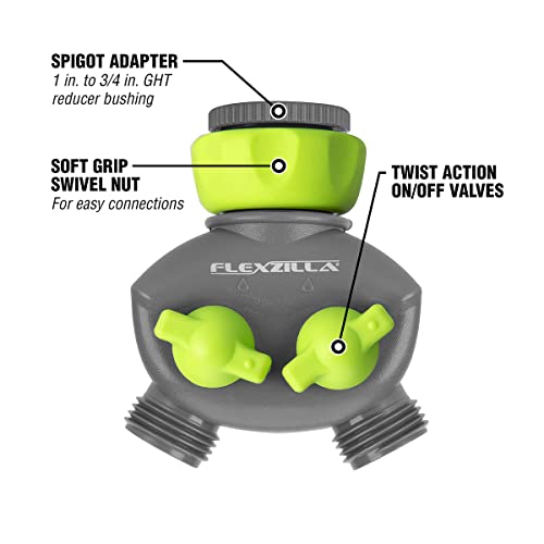 Flexzilla 2-Way Hose Splitter, ZillaGreen/Gray - HFZGA60 by Flexzilla - Image 3