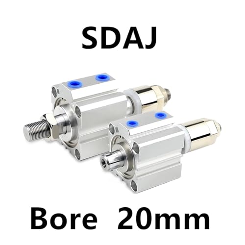 Mini cilindro neumático cuadrado SDAJ20 de 20mm de diámetro ajustable 4