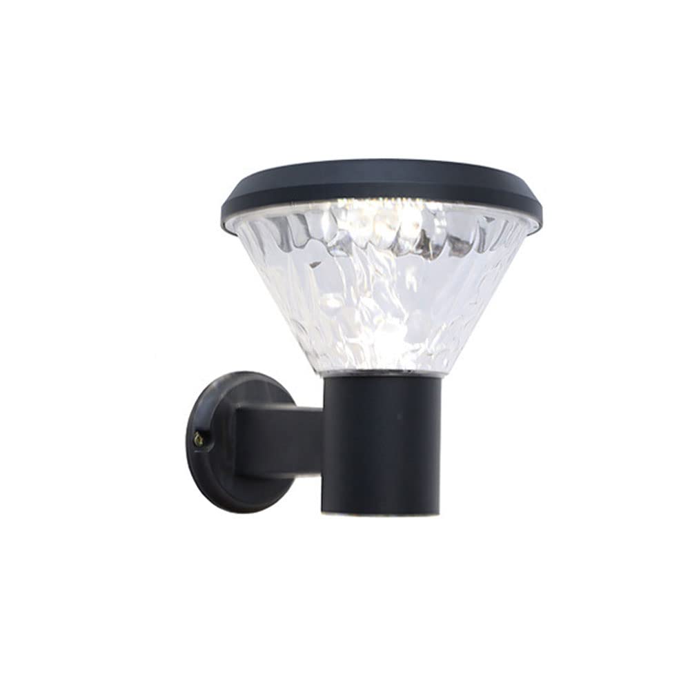 Applique solaire extérieur LED ronde étanche IP54 en aluminium avec éclairage à 360 degrés