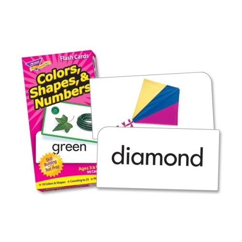 Trend All Facts Skill Drill Flash Cards, Colors, Shapes and Numbers, Pack of 96 Cards