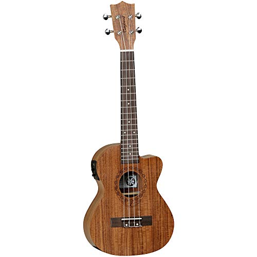 Tanglewood® »TIARE – TWT-17E« Ukulélé Ténor – Koa – EQ/Cutaway – Finition Satinée – Rosette Tribal découpé au laser… - Les Beatles, Paul McCartney, John Lennon, RIngo Starr, George Harrison Tanglewood® »TIARE - TWT-17E« Ukulélé Ténor - Koa - EQ/Cutaway - Finition Satinée - Rosette Tribal découpé au laser…