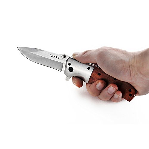 Classic Folding Knives Tactical Outdoor Knife 440C Stainless Steel Blade For Outdoor Camping Fishing Survival,Gift For Man Husband Dad #TOP5