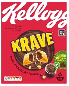 Kellogg's Krave Chocolate Hazelnut Flavour Breakfast Cereal 410gm