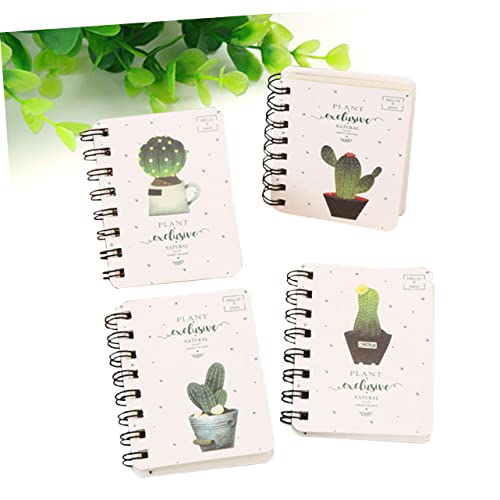 image for STOBOK Notebook 8 Pcs Spiral Notebooks Cute Cactus Notebook Loose-leaf