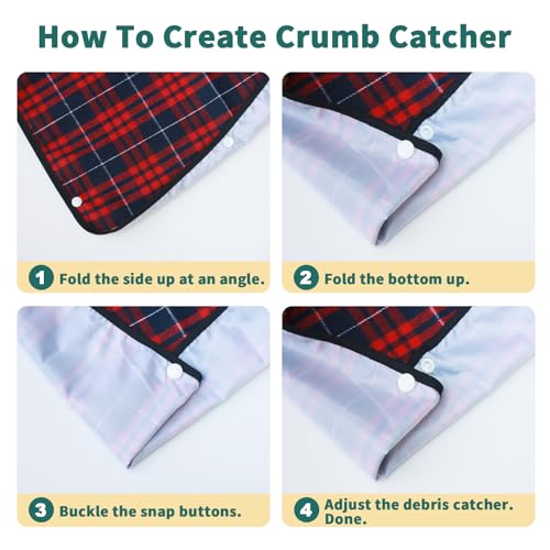 Exmagous AB-1 Adult Bibs For Men Pack Of 3 - Reusable Bibs For Adult Eating, Clothing Protector thumb #3