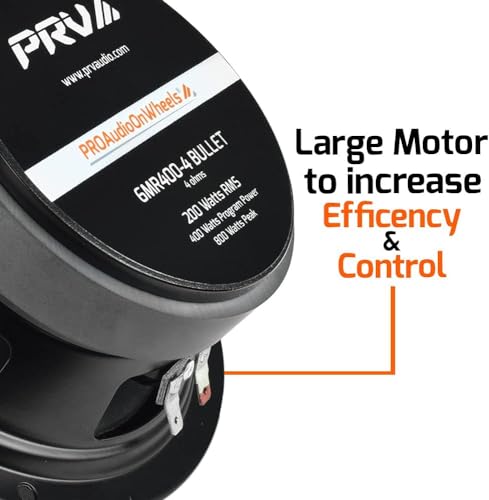 Prv Audio 6.5 Inch Midrange Bullet Speaker Pair 6Mr400-4 Bullet, 4 Ohm High Performance Car Audio Loudspeaker thumb #6