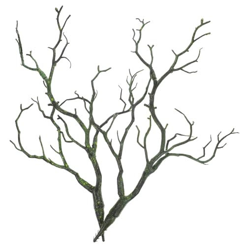 Angoily 2 Ramas Artificiales Decorativas de Árbol Secas Verdes Tamaño Mediano sin Mantenimiento para Jarrones y Decoración del Hogar en Fiestas y Eventos