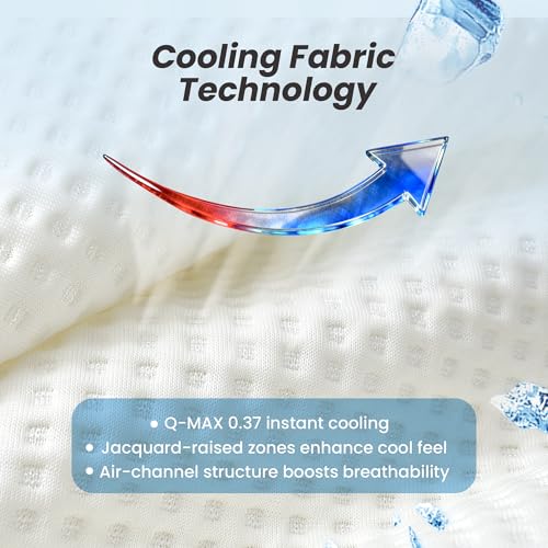 Amélie Home Cooling Reading Pillow with Arms for Adults, Breathable Waffle Fabric Bed Rest Pillow for Sitting Up, Ergonomic Back Support with Pockets for Gaming Relaxing, Ivory, 17 Inches by Amélie Home - Image 5