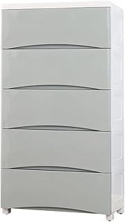 Contenedores de plástico multicapa para armario infantil, color azul, gran capacidad, diseño tipo D, para sala de estar, dormitorio, habitación infantil, 6 capas