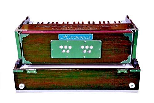 Naad Ns-116 Handmade Portable 3.5 Octave 9 Stopper Laying Style Harmonium Baja With Coupler #TOP5