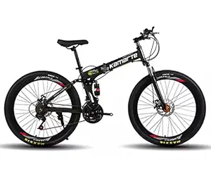 Shanti A1 MTB Folding Cycles/Mountain Bikes for Unisex Adults with 21 Speed Shimano Gear 26 * 4 INCHES Wheels (Black)
