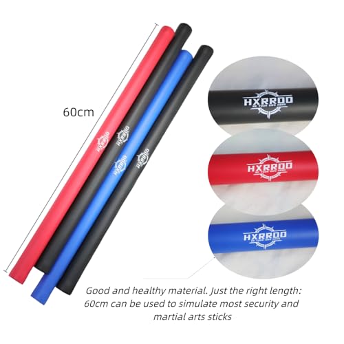 HXRROO Foam Padded Escrima Sticks (Black)